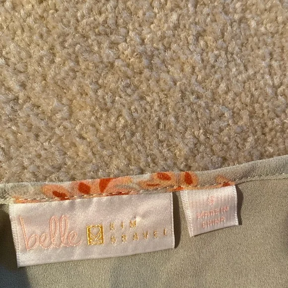 Belle by Kim Gravel Floral Blouse in Orange and Cream - Picture 7 of 10